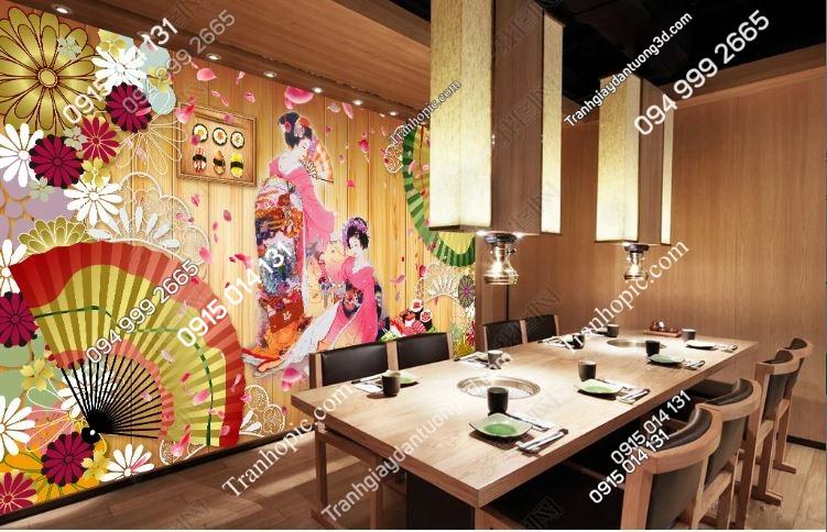 Tranh dán tường 5D nhà hàng Nhật Bản cao cấp_16229451