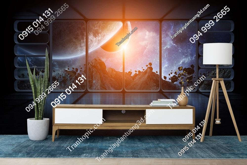 Tranh dán tường không gian vũ trụ chiều sâu 485214856