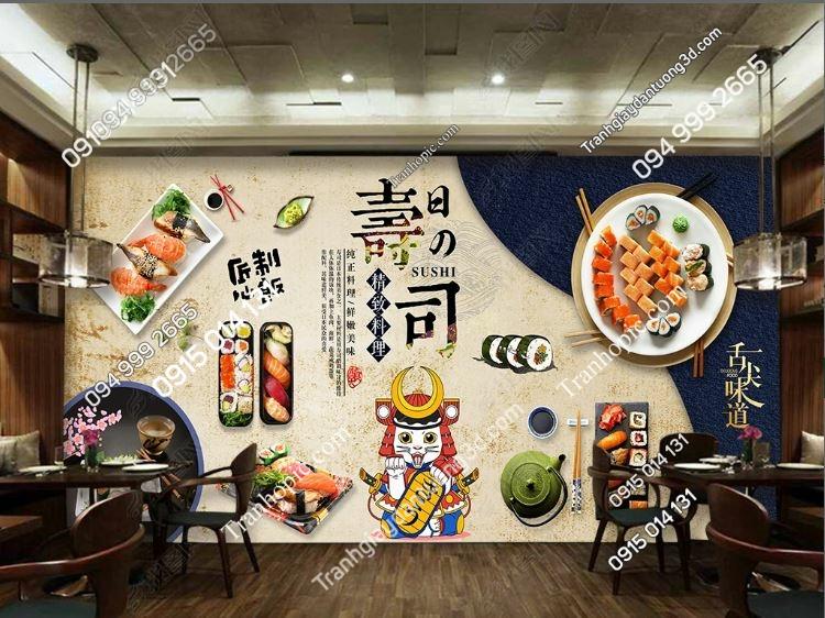 Tranh dán tường món ăn nhà hàng Nhật Bản 18963772