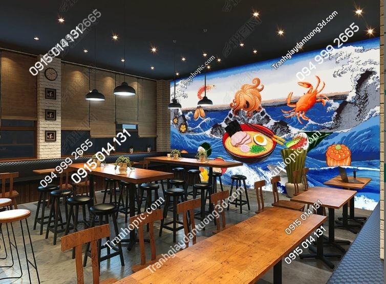 Tranh dán tường nhà hàng quán ăn Nhật Bản_16357845