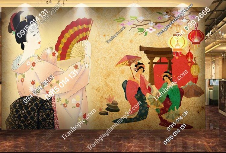 Tranh dán tường nhà hàng quán ăn Nhật Bản_17133564