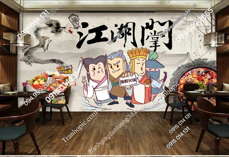 Tranh dán tường quán lẩu nướng 16953480
