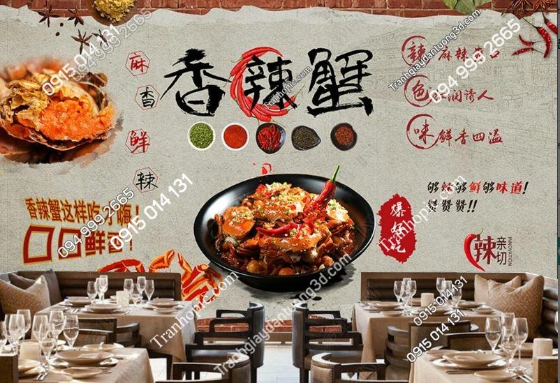 Tranh dán tường quán nhậu hải sản cực đẹp 17733107