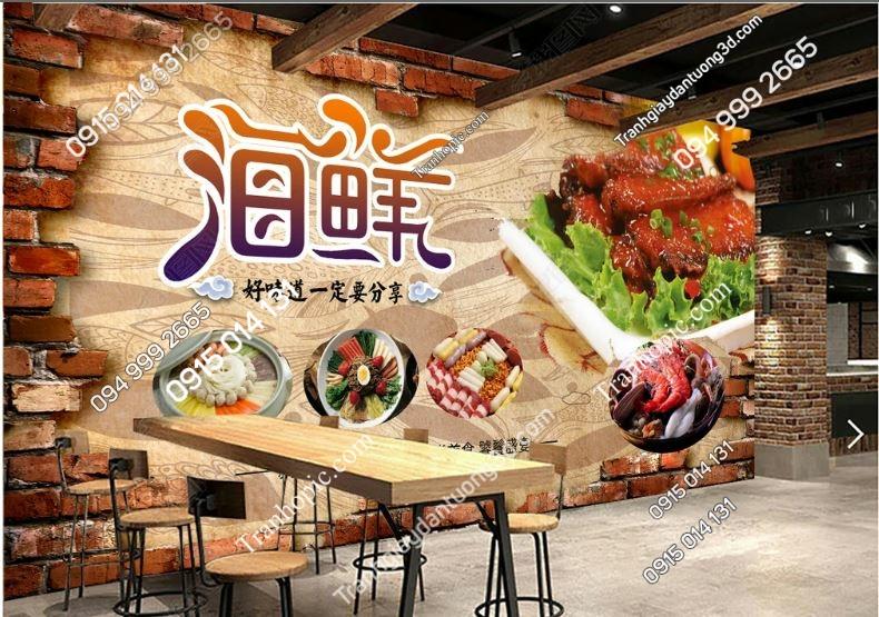 Tranh dán tường quán nhậu lẩu nướng 16312994
