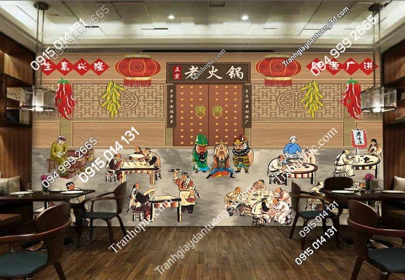 Tranh dán tường quán nhậu lẩu nướng Trung Quốc 16864945