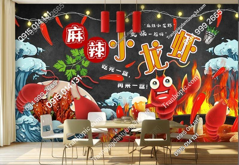 Tranh dán tường quán nhậu lẩu nướng đẹp 24035893