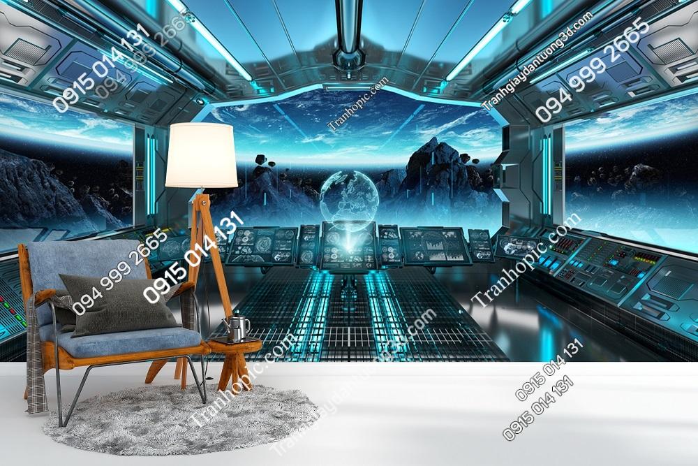 Tranh dán tường vũ trụ 3D 669077938