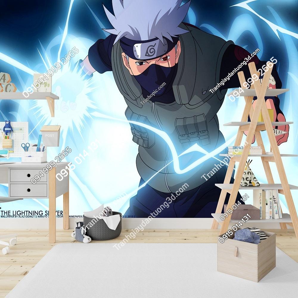 Tranh dán tường 3D Naruto Kakashi dán phòng bé 106924