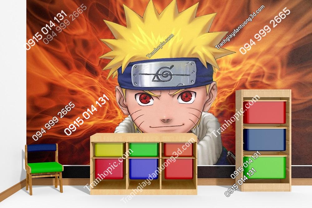 Tranh dán tường 3D Naruto dán phòng trẻ em 47698