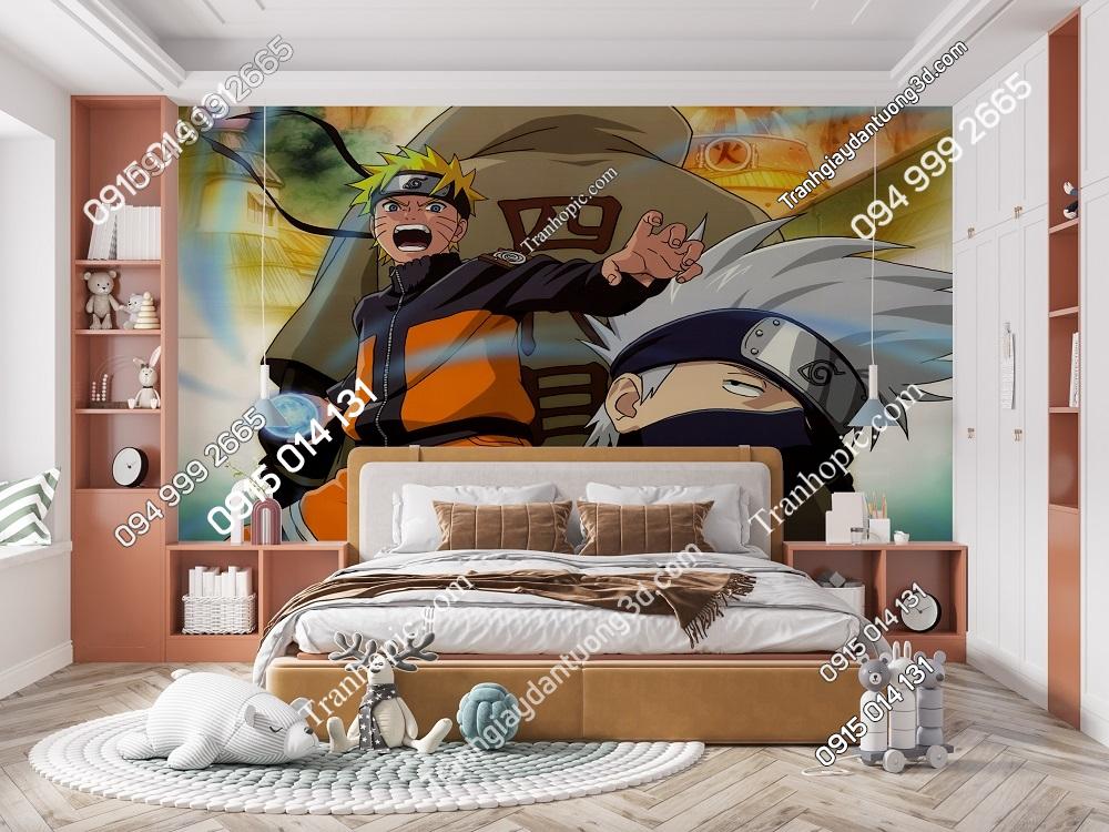 Tranh dán tường 3D Naruto phòng trẻ em 106868