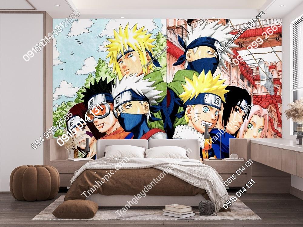 Tranh dán tường 3D Naruto phòng trẻ em 135625
