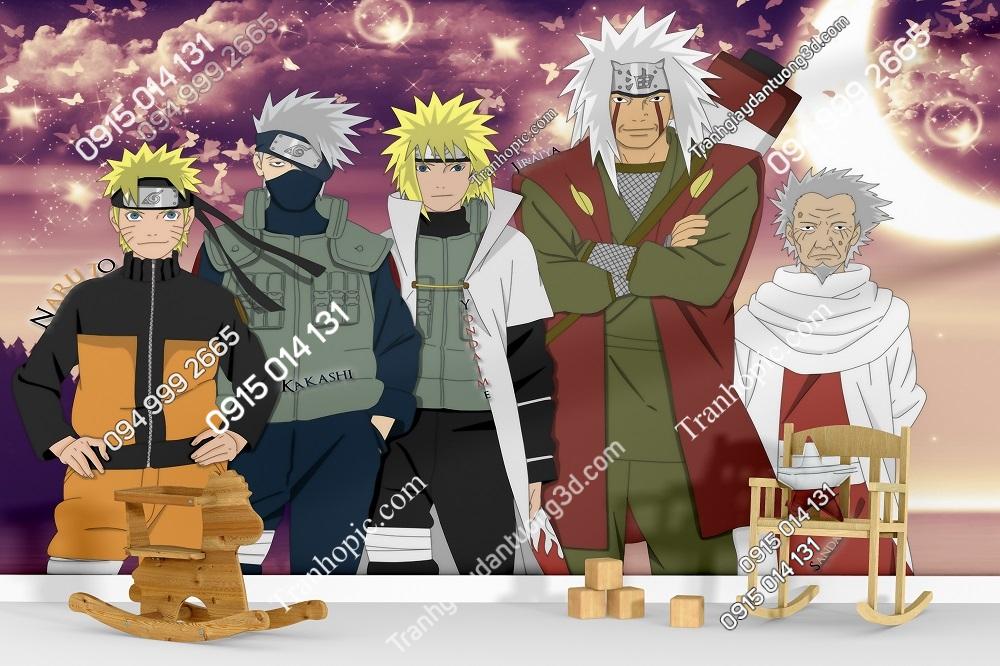 Tranh dán tường 3D Naruto phòng trẻ em 135670