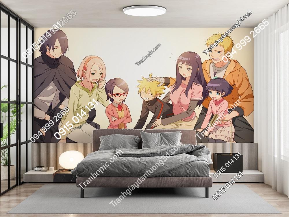 Tranh dán tường 3D Naruto phòng trẻ em 598786