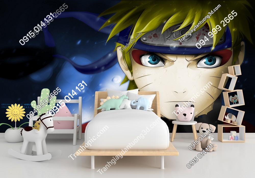 Tranh dán tường 3D Naruto phòng trẻ em 71840