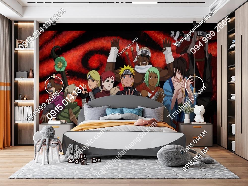 Tranh dán tường 3D Naruto phòng trẻ em 87970