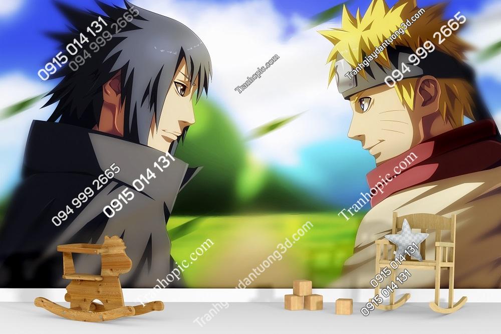 Tranh dán tường Naruto Uchiha Sasuke dán phòng trẻ em 644181