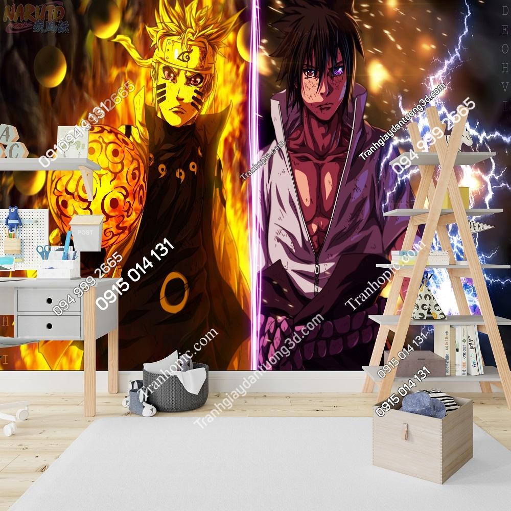Tranh dán tường Naruto Uchiha Sasuke dán phòng trẻ em 655502