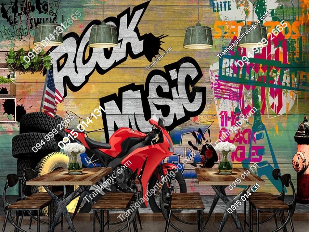 Tranh dán tường Rock Music hiphop 24788321