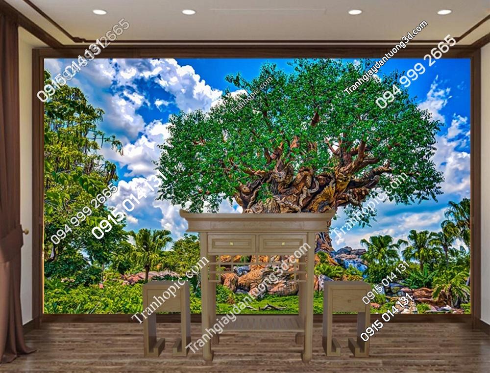 Tranh dán tường cây bồ đề TPT039