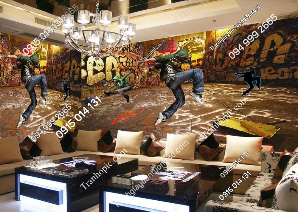 Tranh dán tường hip hop dán quán bar 24939893