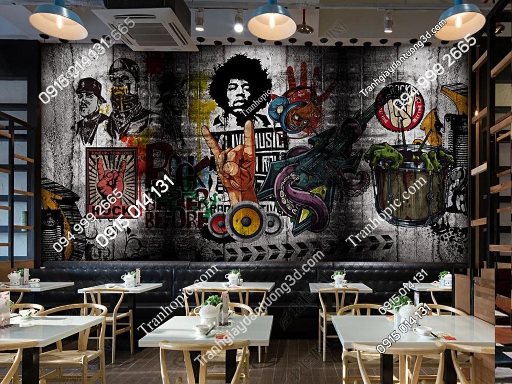Tranh dán tường hiphop tối màu 28356028