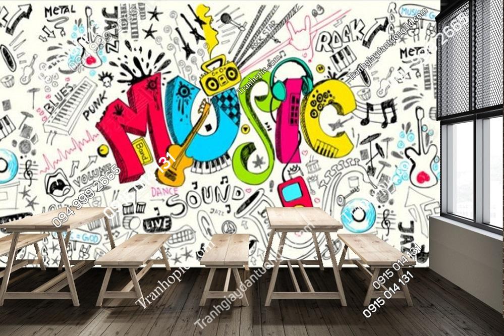 Tranh dán tường music style 21294244