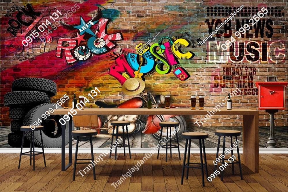 Tranh dán tường rock music 25169807