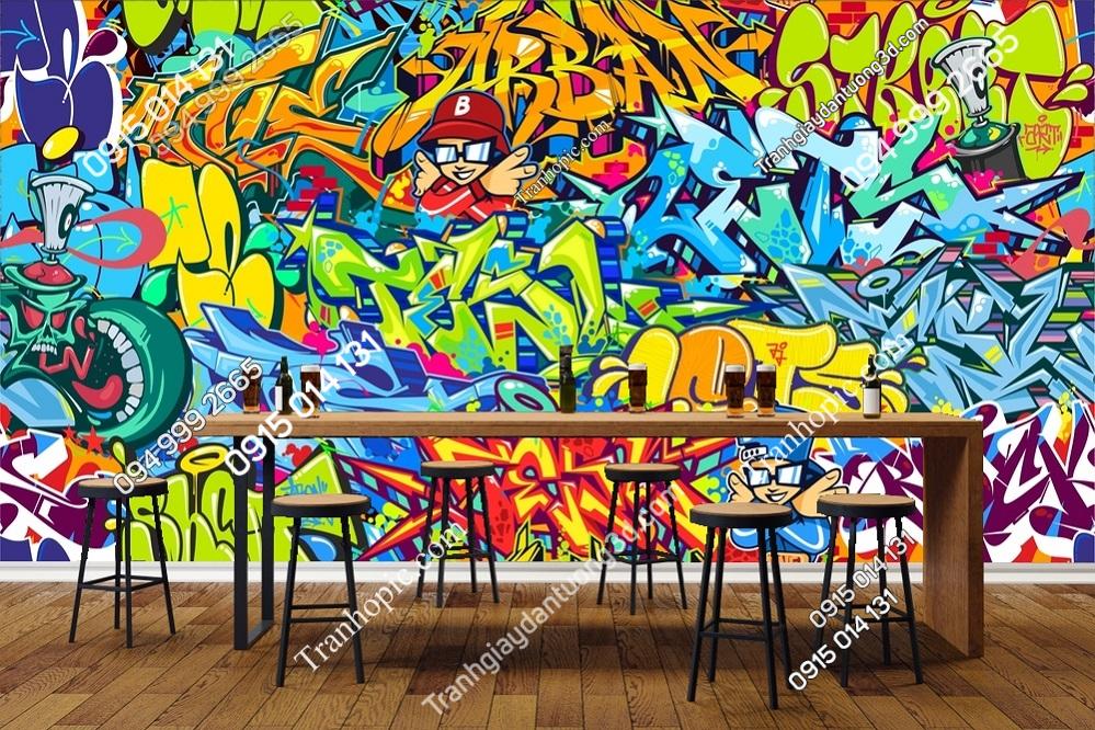 Tranh phong cách hip hop dán quán cafe 3108441583