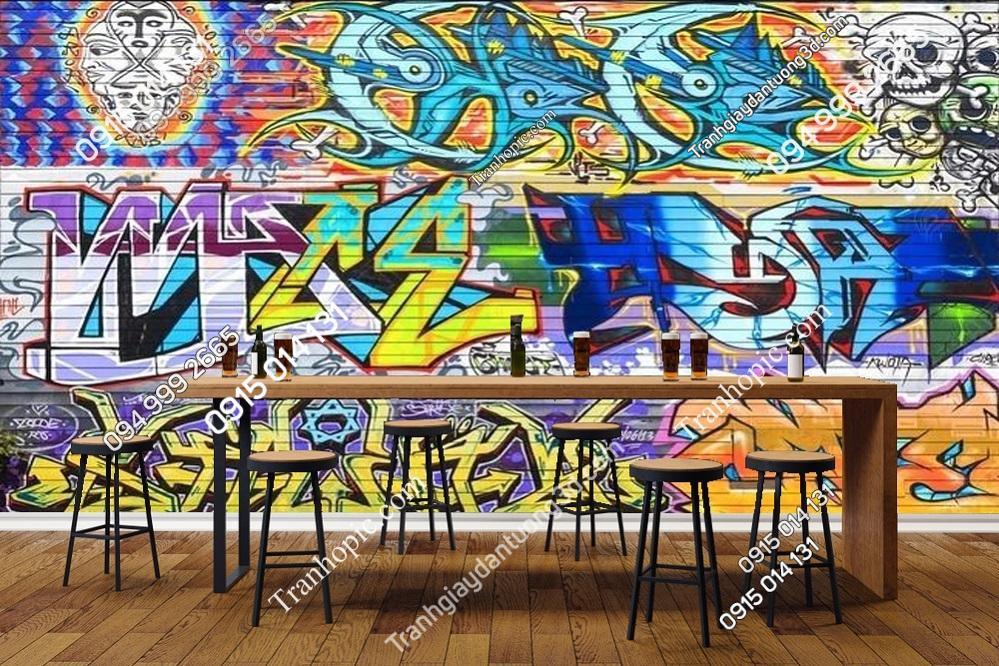 Tranh tường gạch vẽ kiểu grafiti 24204804