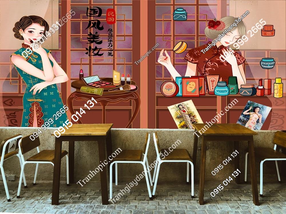 Tranh dán cafe trà sữa kiểu trung hoa 30220420153141095109