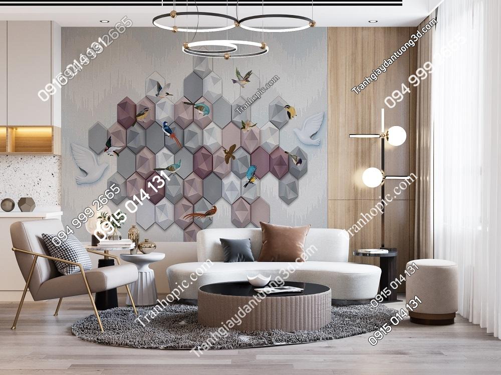 Tranh dán tường 5D hiện đại 34488