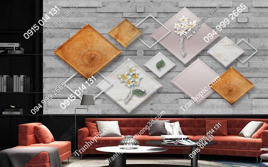 Tranh dán tường 5D hiện đại 34624