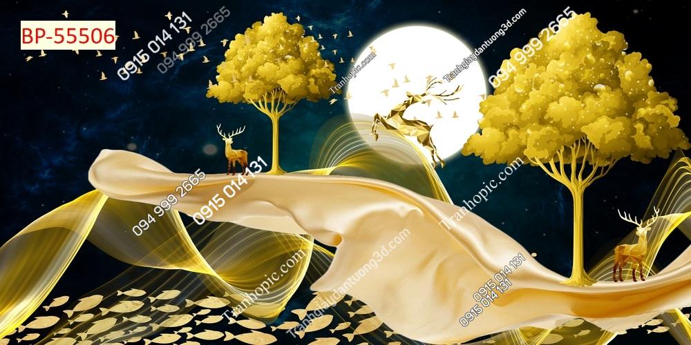 Tranh dán tường 5D hiện đại 55506