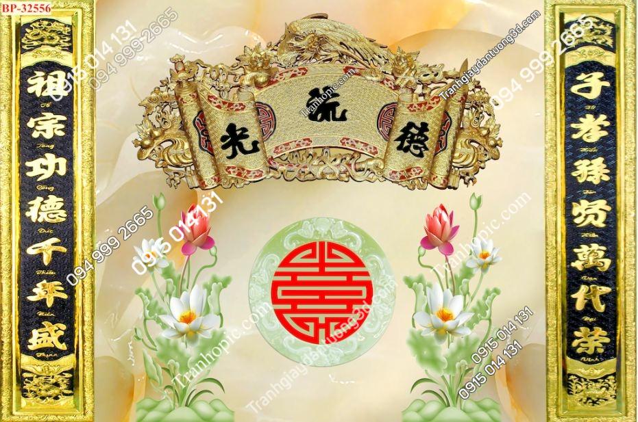 Tranh dán tường phòng thờ mã 325556