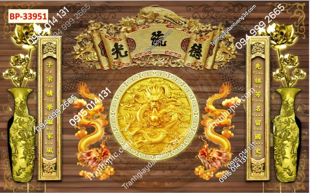 Tranh dán tường phòng thờ mã 33951