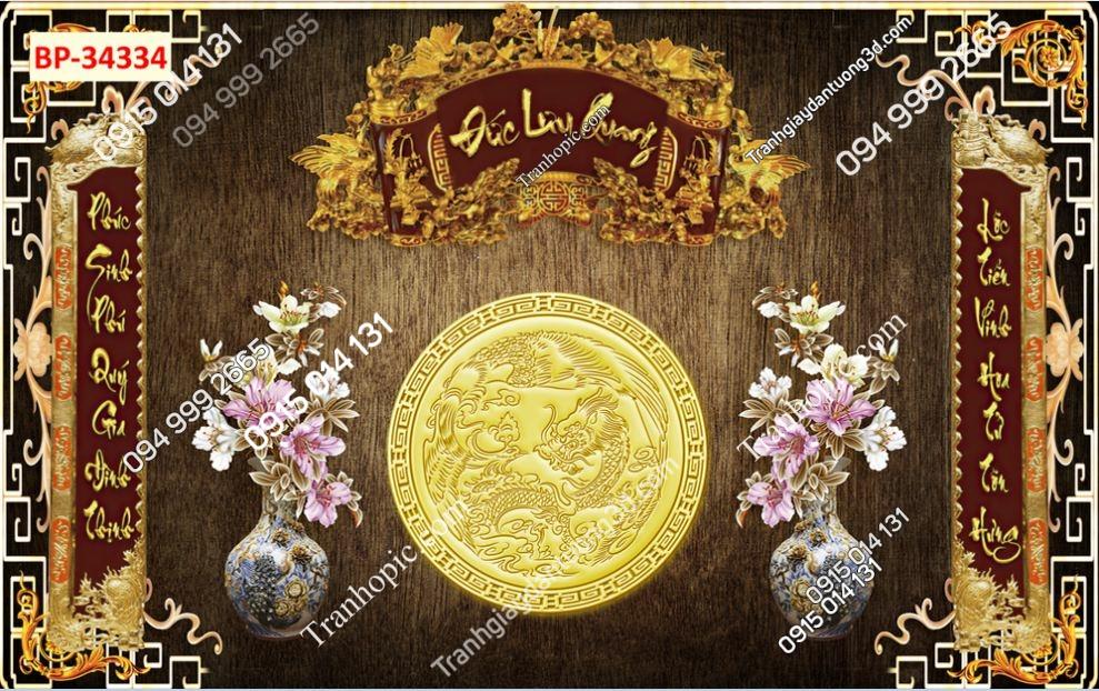 Tranh dán tường phòng thờ mã 34334