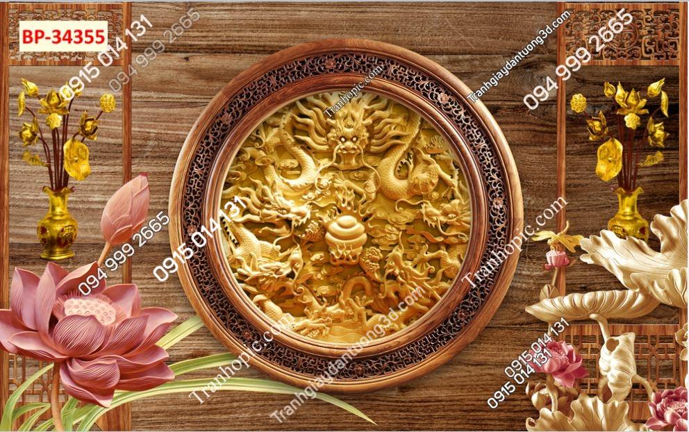 Tranh dán tường phòng thờ mã 34355