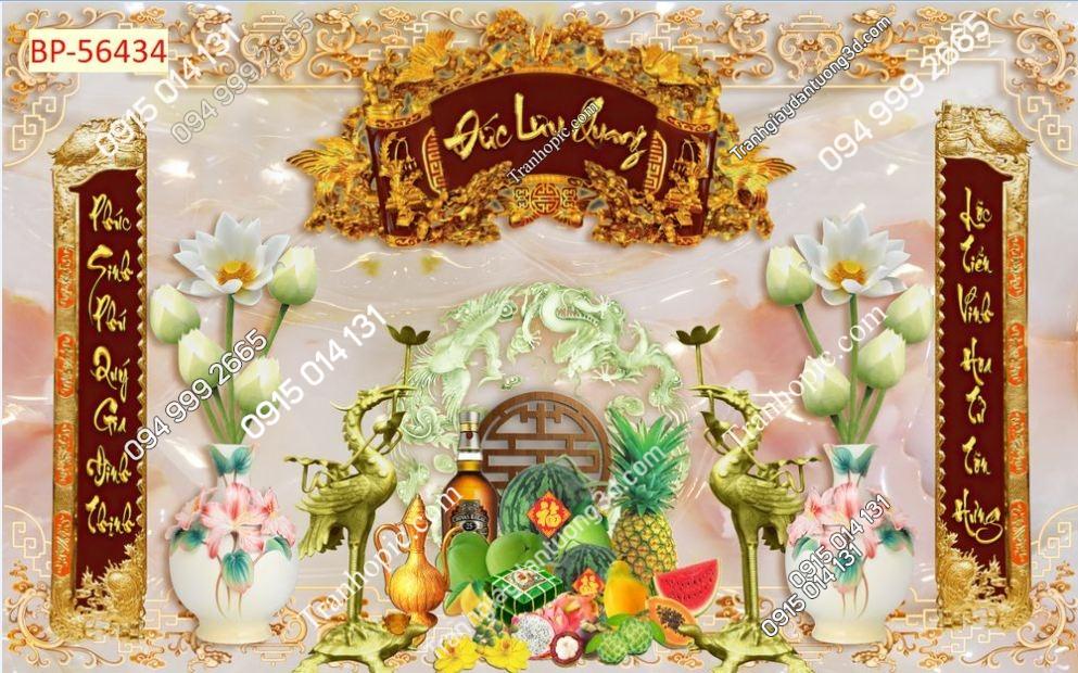 Tranh dán tường phòng thờ mã 56434
