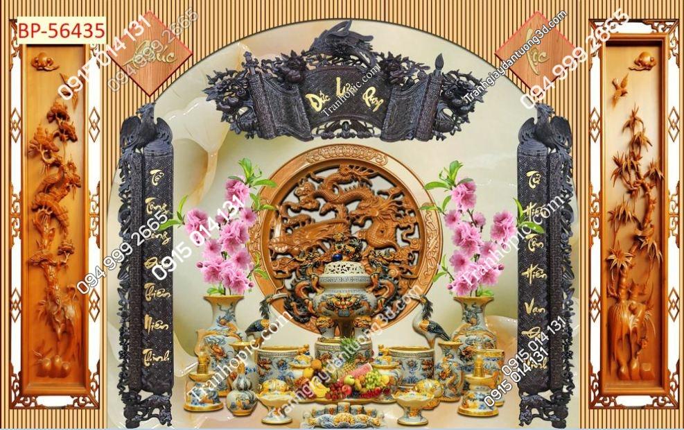 Tranh dán tường phòng thờ mã 56435