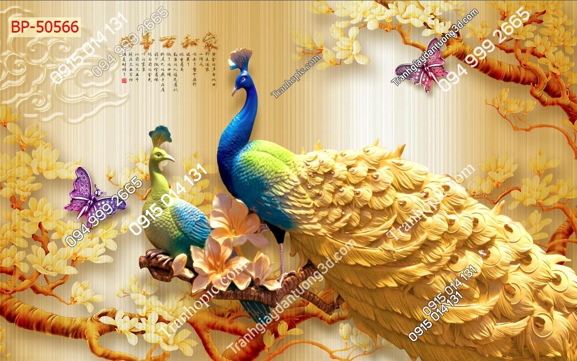 Tranh dán tường phu thê viên mãn phòng ngủ vợ chồng 50566