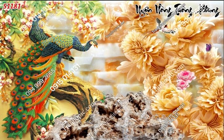 Tranh dán tường phu thê viên mãn phòng ngủ vợ chồng 51181