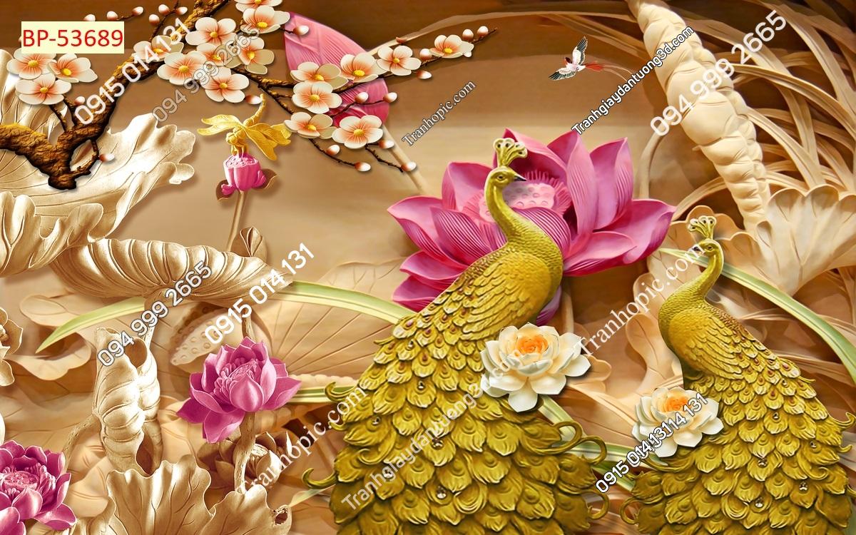 Tranh dán tường phu thê viên mãn phòng ngủ vợ chồng 53689