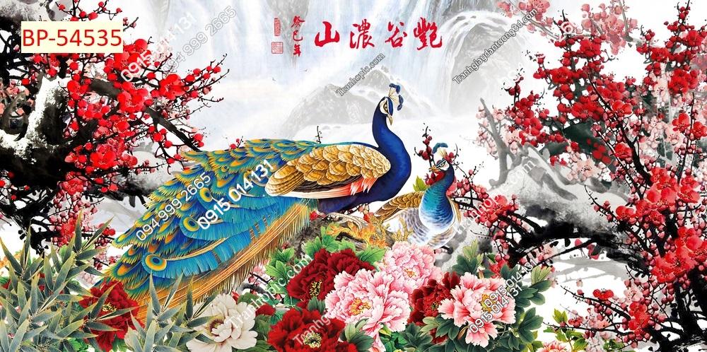 Tranh dán tường phu thê viên mãn phòng ngủ vợ chồng 54535