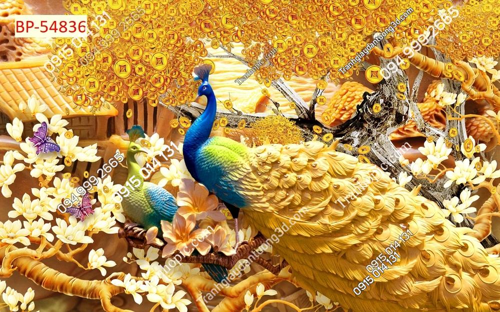 Tranh dán tường phu thê viên mãn phòng ngủ vợ chồng 54836
