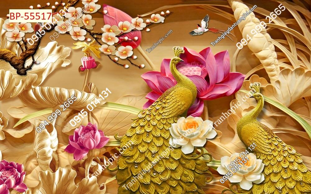 Tranh dán tường phu thê viên mãn phòng ngủ vợ chồng 55517