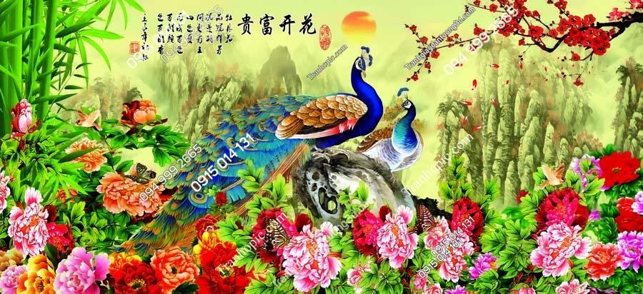 Tranh dán tường phu thê viên mãn phòng ngủ vợ chồng RCP67