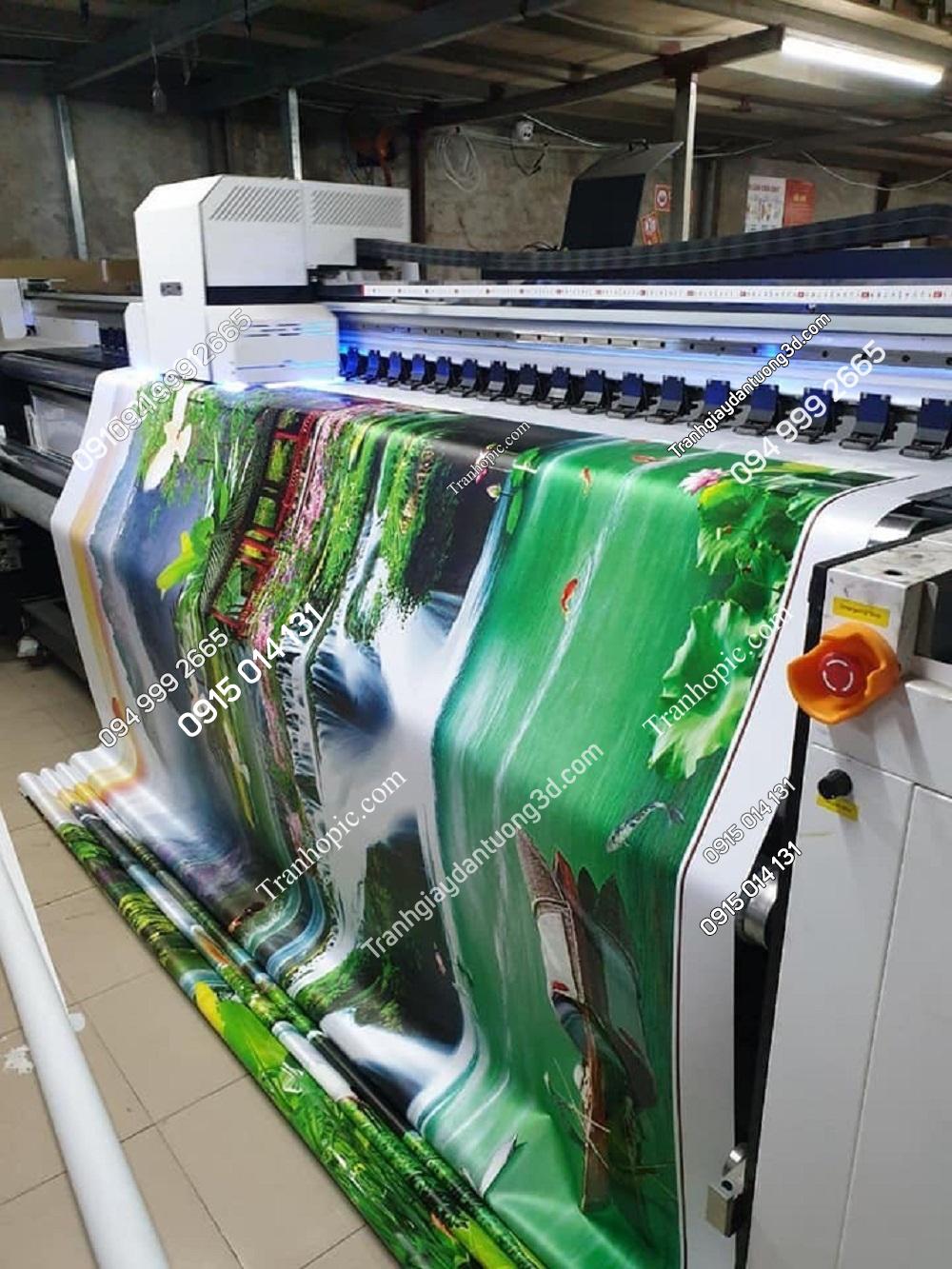 In tranh dán tường 3D 5D 8D theo yêu cầu giá rẻ