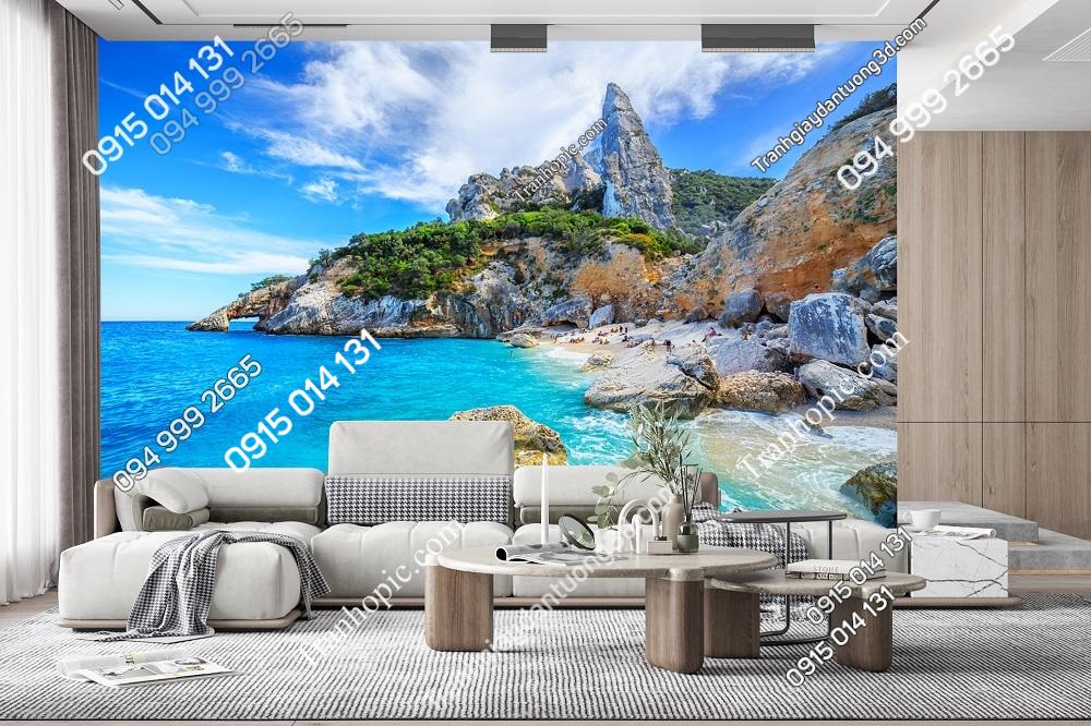 Tranh dán tường bãi biển châu Âu đẹp 329666651