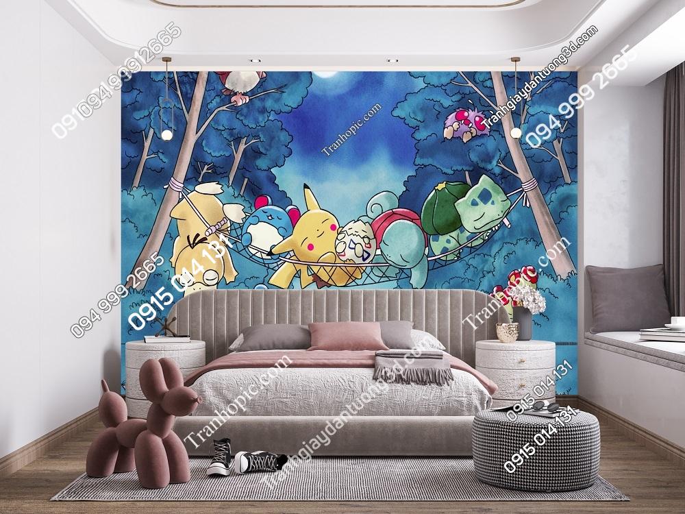 Tranh các bé pokemon đang ngủ say dán tường phòng bé 748872