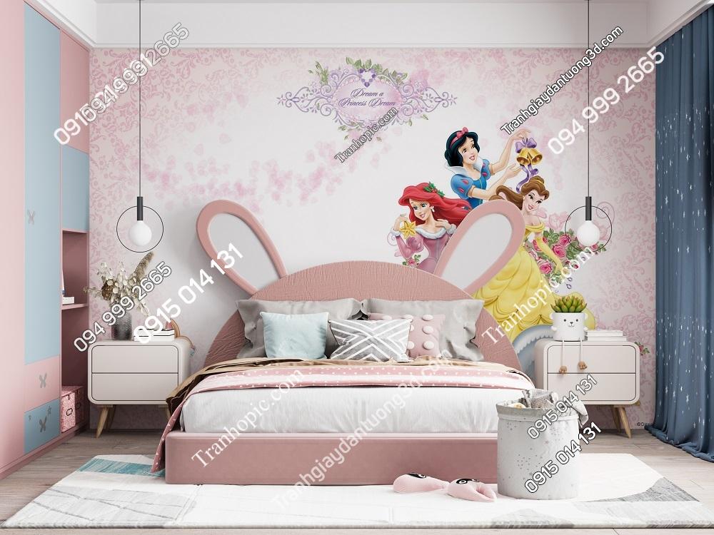 Tranh công chúa Disney dán tường phòng bé gái 133133